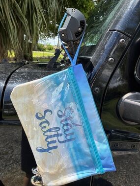 Stay Salty Beach waterproof Pouch - Blue & Sand Ombre